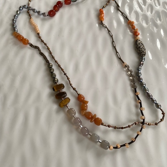 Silpada Multi Stone Beaded Necklace 50” inches long N2421 - Picture 5 of 9